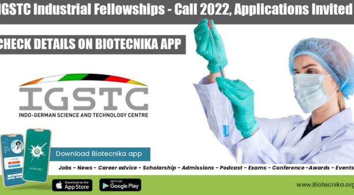 IGSTC Industrial Fellowships 2022