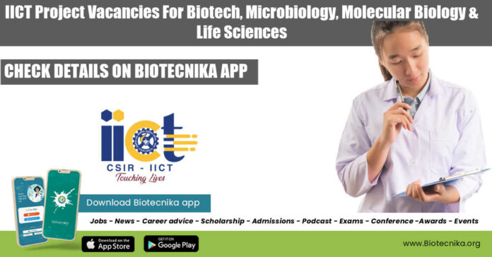 IICT Project Vacancies