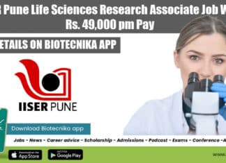 IISER Pune PhD Post