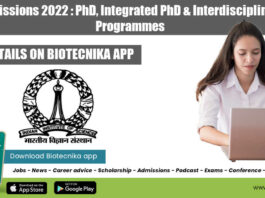 IISc Admissions 2022: