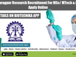 IIT Kharagpur Research Recruitment