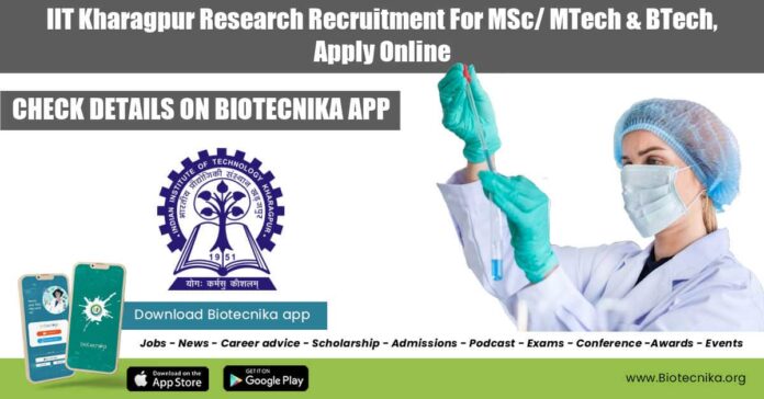 IIT Kharagpur Research Recruitment