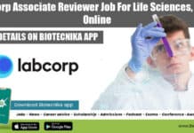 Labcorp Associate Reviewer Job For Life Sciences, Apply Online Labcorp Associate Reviewer Job
