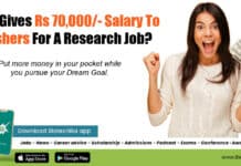High-Paying Freshers Research Job