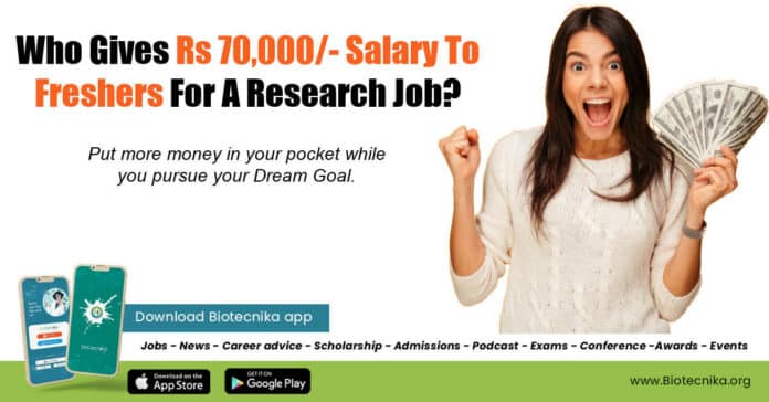 High-Paying Freshers Research Job