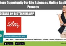 Lilly Intern Opportunity For Life Sciences, Online Application Process Lilly Life Sciences Intern