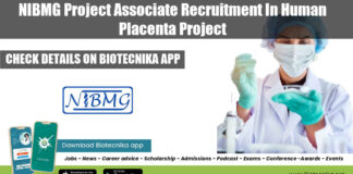 NIBMG Project Associate Recruitment