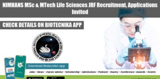 NIMHANS Research Recruitment For