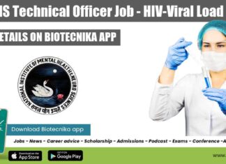 NIMHANS Technical Officer Job