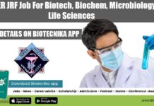 NIPER JRF Job For Biotech, Biochem, Microbiology, Life Sciences NIPER JRF Job For Biotech