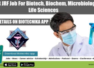 NIPER JRF Job For Biotech