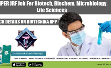 NIPER JRF Job For Biotech