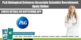 P&G Biological Sciences Associate