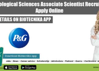 P&G Biological Sciences Associate