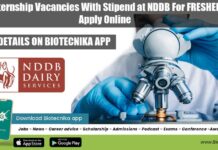 15 Internship Vacancies With Stipend at NDDB For FRESHERS – Apply Online Paid Internship Vacancies India