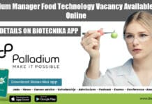 Palladium Manager Food Technology Vacancy Available, Apply Online Palladium Manager Food Technology