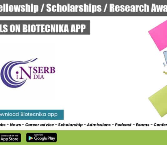 SERB 2022 Fellowship