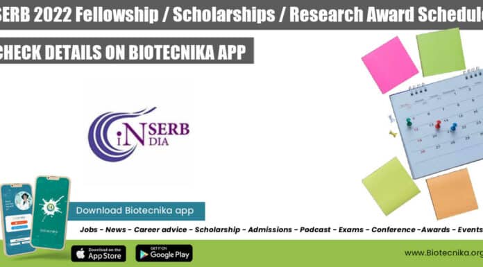 SERB 2022 Fellowship