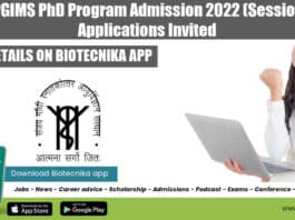 SGPGIMS PhD Admissions 2022