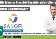 Sanofi Life Sciences Associate Regulatory Affairs Recruitment Sanofi Associate Regulatory Affairs