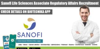 Sanofi Associate Regulatory Affairs