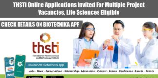 THSTI Project Jobs Available