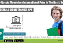 UNESCO-Russia Mendeleev International Prize In The Basic Sciences UNESCO-Russia Mendeleev International Prize