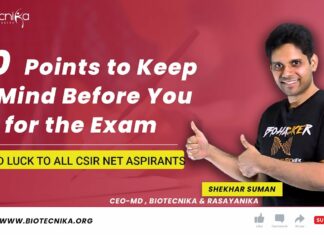 Last-Minute CSIR-NET Exam Tips - All the Best Dear Aspirants