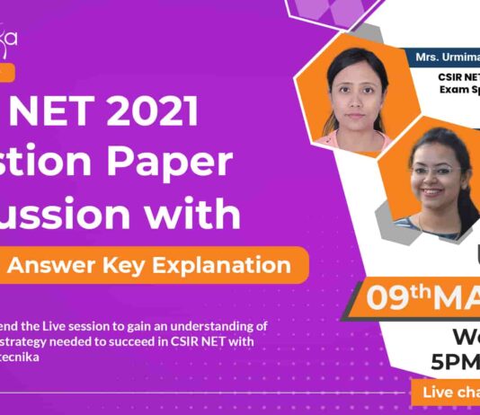 FREE Webinar Alert: CSIR NET June 2021 Question Paper Discussion With Detailed Answer Key Explanation