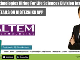 Altem Technologies Hiring For Life Sciences Division Inside Sales