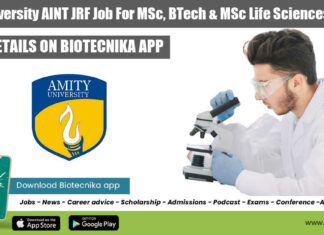 Amity University AINT JRF