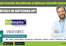 Application Scientist Recruitment at Biobeam Scientific Instrument LLP