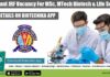 BITS Pilani JRF Vacancy For MSc, MTech Biotech & Life Sciences BITS Pilani JRF 2022