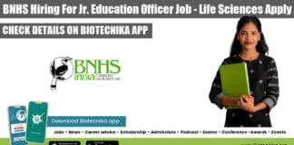 BNHS Job Life Sciences