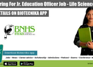BNHS Job Life Sciences