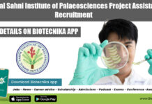 Birbal Sahni Institute of Palaeosciences Project Assistant Recruitment BSIP Research Job