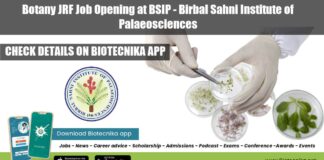 Botany JRF Job Opening