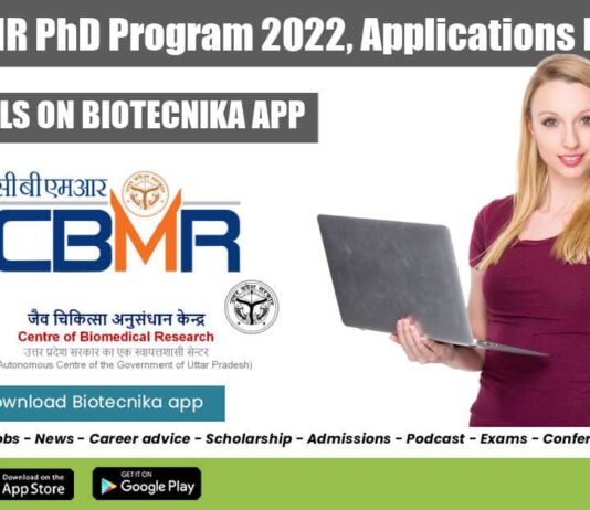 CBMR-AcSIR PhD Program 2022