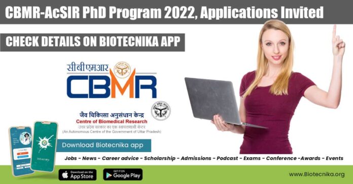 CBMR-AcSIR PhD Program 2022