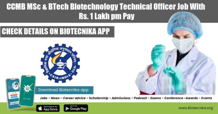 CCMB Biotech Jobs