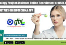 Food Tech, Biotech & Biochem Project Job at CSIR-CFTRI, Apply Online CFTRI Project Assistant Job