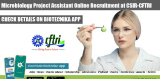 CFTRI Project Assistant Job