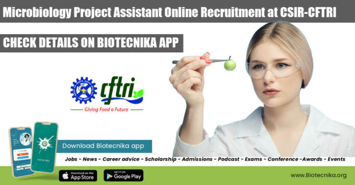 CFTRI Project Assistant Job
