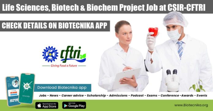 CFTRI Project Associate Vacancy