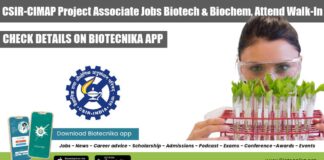 CIMAP Project Associate Jobs
