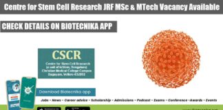 CSCR JRF Post