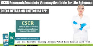 CSCR Research Associate Vacancy