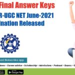 Official CSIR NET June 2021 Exam Final Answer Key