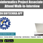 CSIR-IHBT Bioinformatics Project Associate Recruitment – Attend Walk-In-Interview CSIR-IHBT Bioinformatics Project Associate