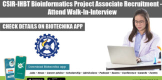 CSIR-IHBT Bioinformatics Project Associate